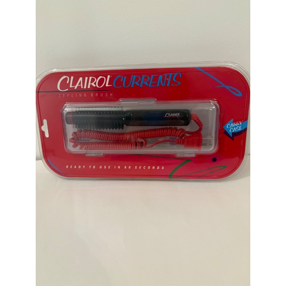 Clairol Currents‎ Styling Brush With Carry Case & Neon Light Model SQ 2 Sealed